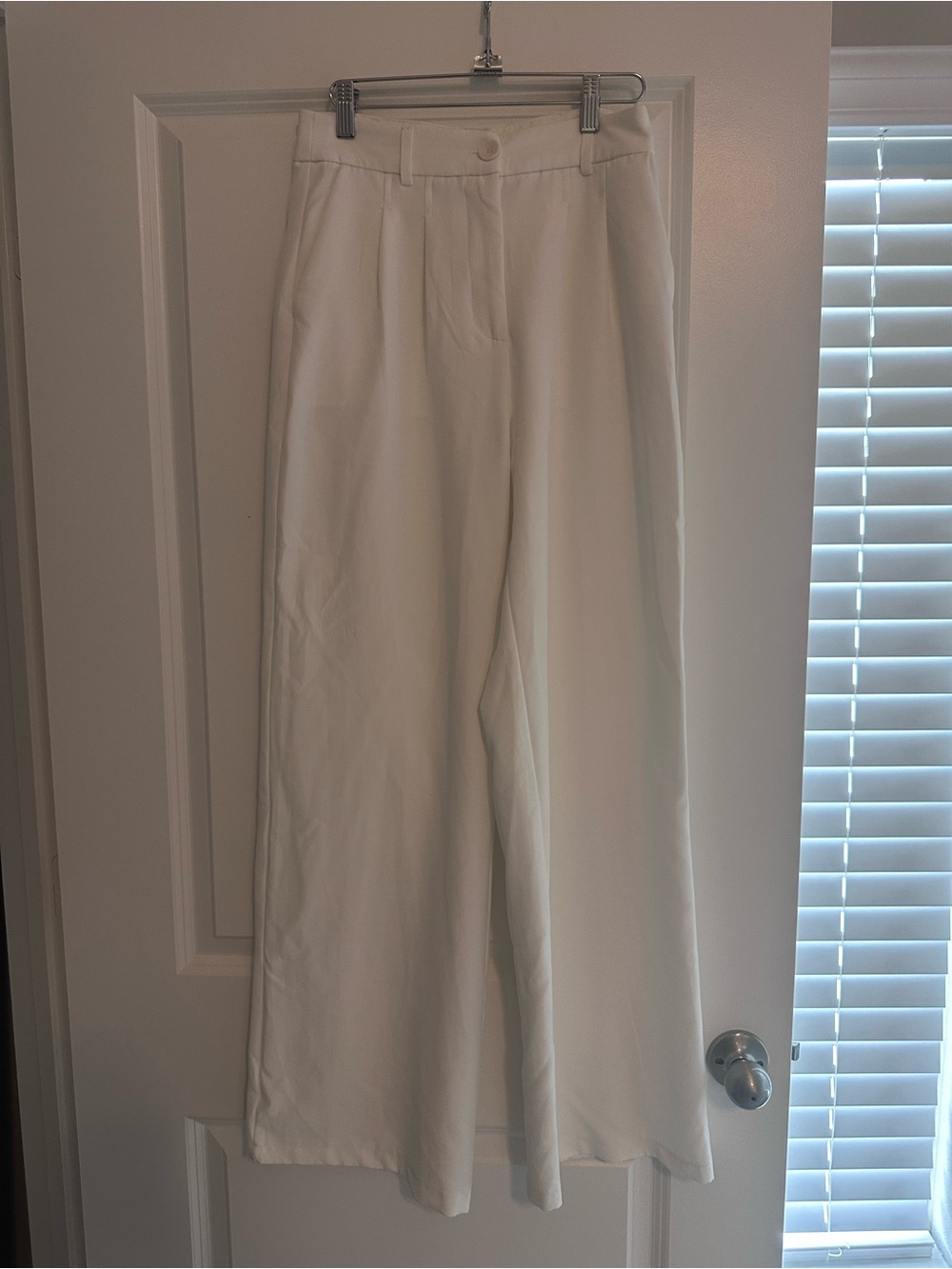 Princess Polly Cream Wide-Leg High-Waist Pants